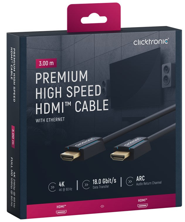 Premium High Speed HDMI™ Cable with Ethernet 3m
