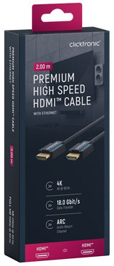 Premium High Speed HDMI™ Cable with Ethernet 2m