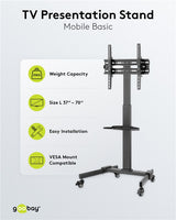 Goobay TV Presentation Stand Basic (Size L), televizoriaus laikiklis