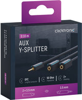 Clicktronic (0.10 m) 3.5 mm AUX į RCA adapterio laidas (stereo)