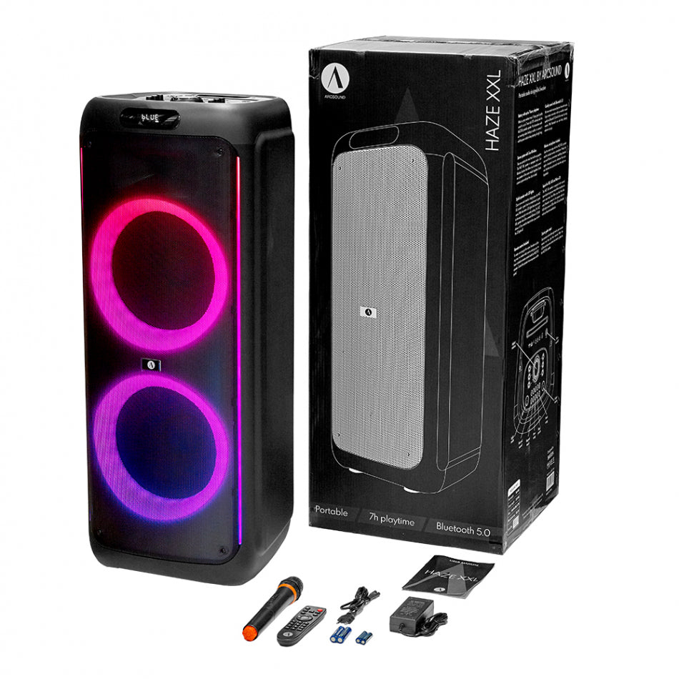 Arcsound Haze XXL, 200W nešiojama garso kolonėlė sistema su bevieliu mikrofonu