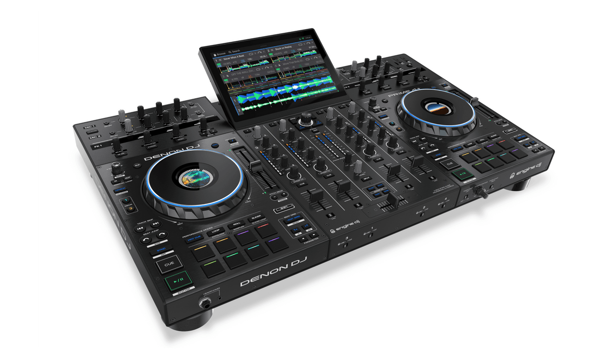 Denon Prime 4+,  DJ sistema su spalvotu 10.1" ekranu