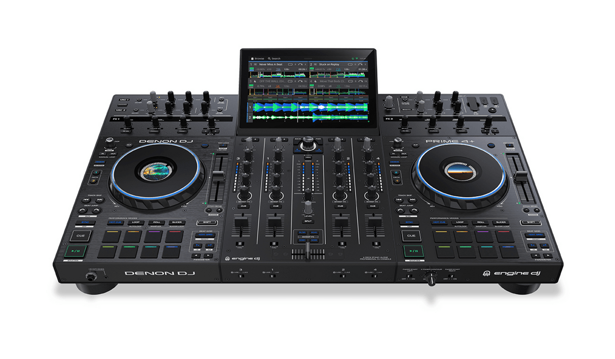 Denon Prime 4+,  DJ sistema su spalvotu 10.1" ekranu