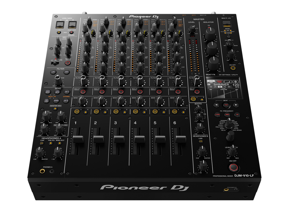 PIONEER DJM-V10-LF, 6 kanalų DJ mikšerinis pultas su Long Fader