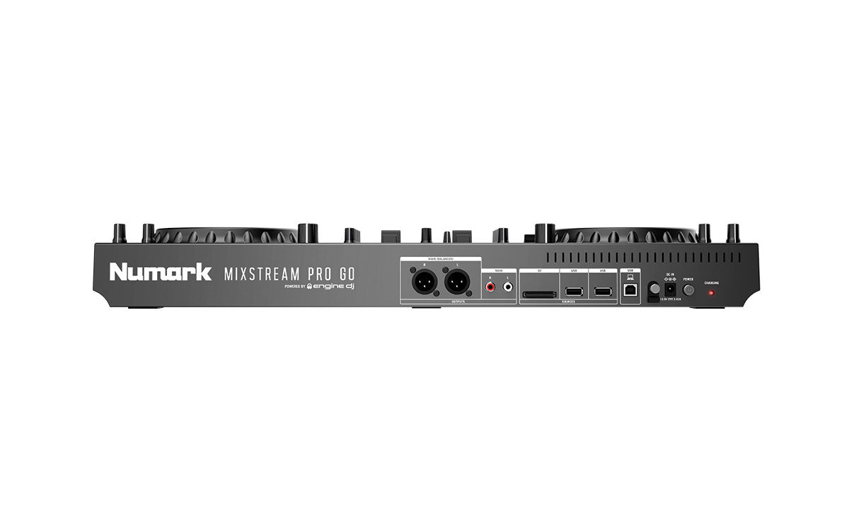 Numark Mixstream Pro Go, baterija maitinamas  DJ valdiklis su Amazon Music