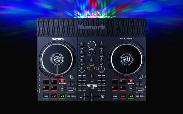 Numark Party Mix Live, DJ valdiklis su įmontuotais garsiakalbiais ir šviesos efektų sistema