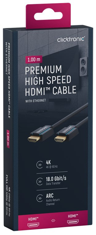 Premium High Speed HDMI™ Cable with Ethernet 1m