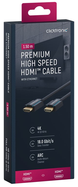 Premium High Speed HDMI™ Cable with Ethernet 1.5m