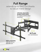 Goobay Wide Range TV Wall Mount Pro FULLMOTION (XL), televizoriaus sieninis laikiklis