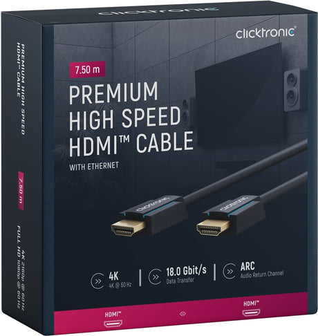 Premium High Speed HDMI™ Cable with Ethernet 7.5m