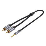 Vention BCNBD 0.5m, 2xRCA - 3.5mm AUX kabelis