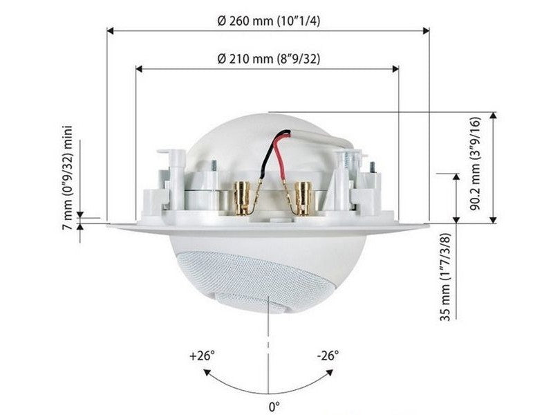 Cabasse iO3, lubinio garsiakalbio adapteris- schema