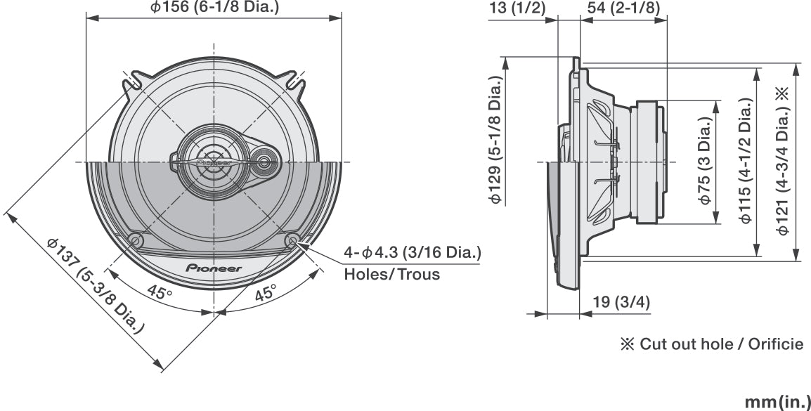 Pioneer TS-A1371F, automobiliniai komponentiniai garsiakalbiai