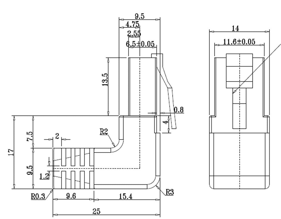 Goobay CAT 5e, (5 m) 1x 90° tinklo kabelis- schema