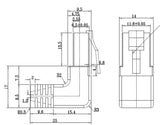 Goobay CAT 5e, (5 m) 1x 90° tinklo kabelis- schema