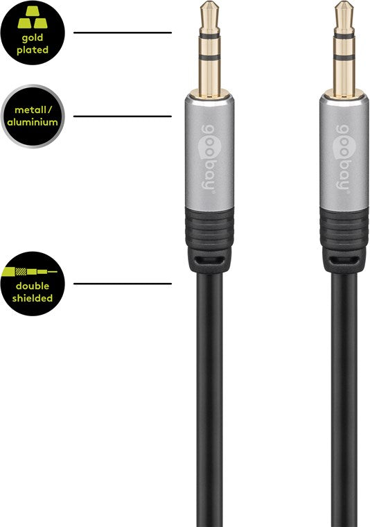 Goobay (1.5 m.), MP3 audio kabelis- detalizuota