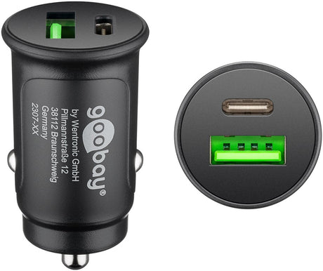 Goobay Dual-USB-Auto Fast Charger USB-C™ PD, greito įkrovimo automobilinis įkroviklis