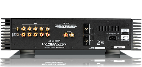 Musical Fidelity NU-VISTA VINYL, Phono stiprintuvas (įvairių spalvų)- galas