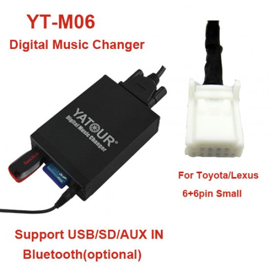 Yatour YT-M06,  6+6 PIN USB MP3 adapteris skirtas Lexus automobiliams