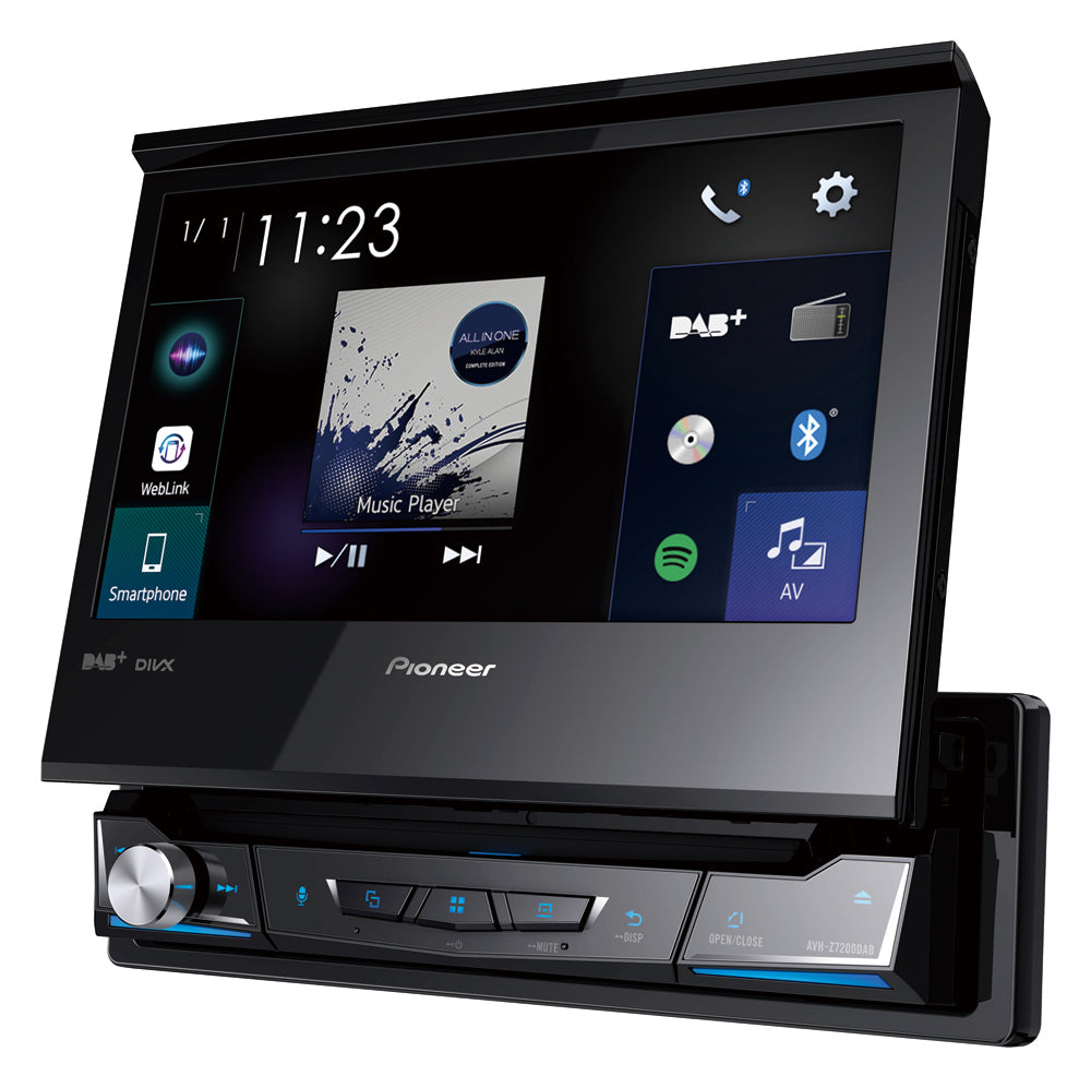 Pioneer AVH-Z7200DAB, automobilinė multimedija- šonas