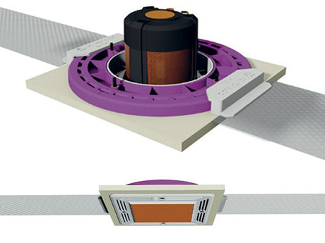 Monitor Audio CFB3-SQ Pre-Construction Bracket, kvadratinė mova-laikiklis garsiakalbio montavimui - montavimas